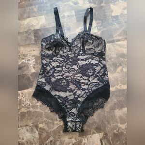 Black Lace Shaping Bodysuit